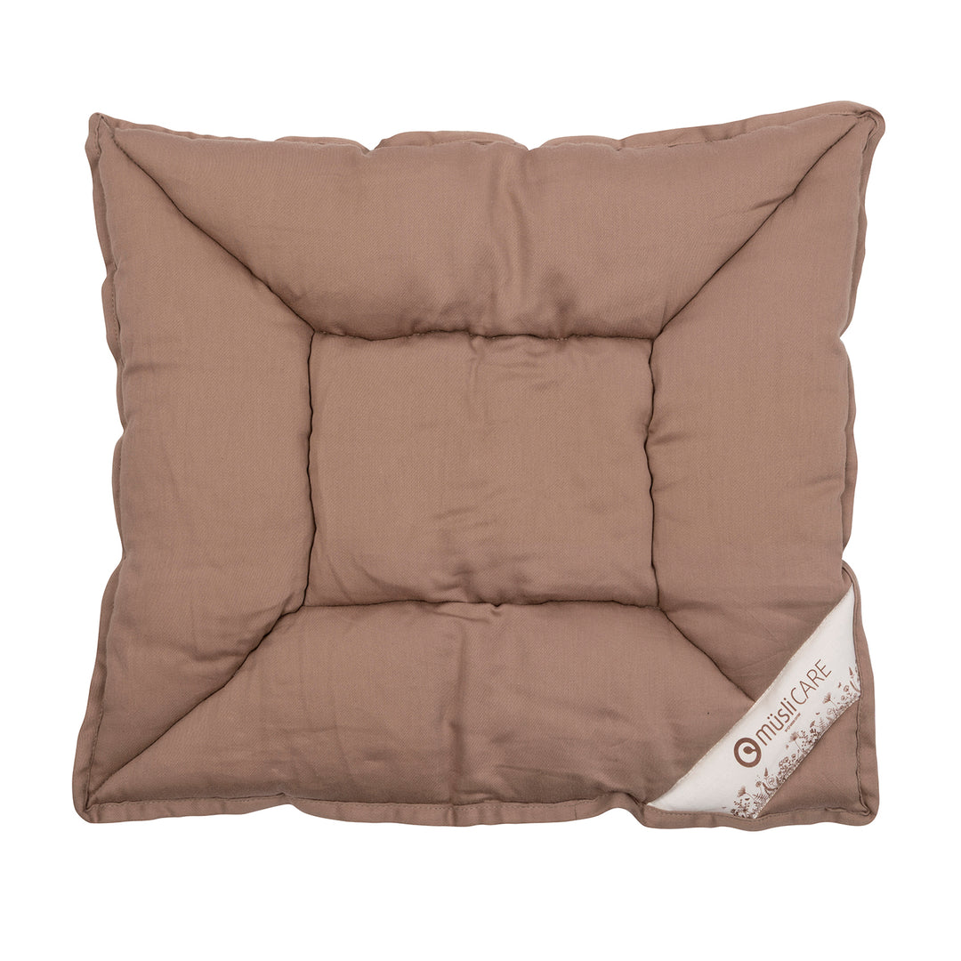 müsli Satinvævet kapok pude 45x40 cm Sengetøj Walnut 017080802