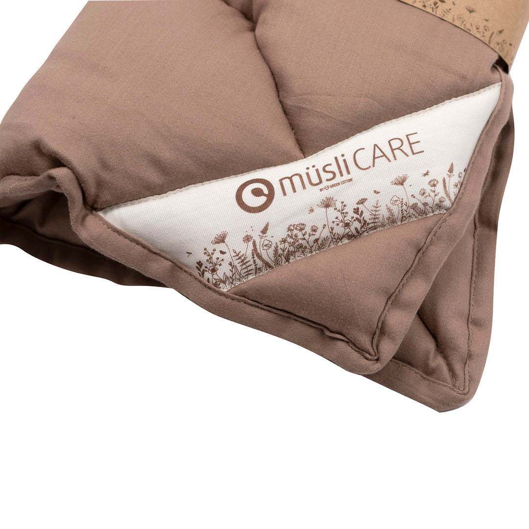 müsli Satinvævet kapok pude 45x40 cm Sengetøj Walnut 017080802