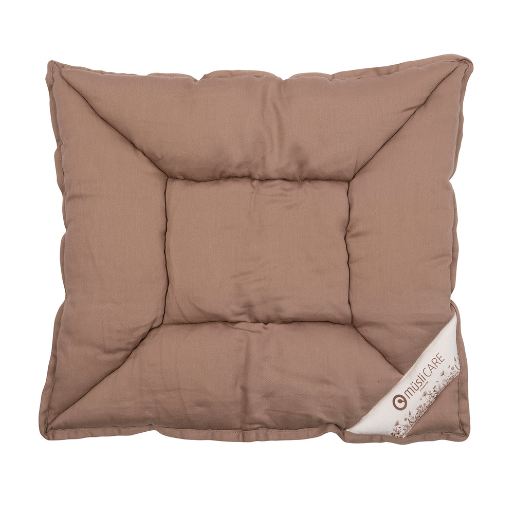 müsli Satinvævet kapok pude 60x40 cm Sengetøj Walnut 017080802