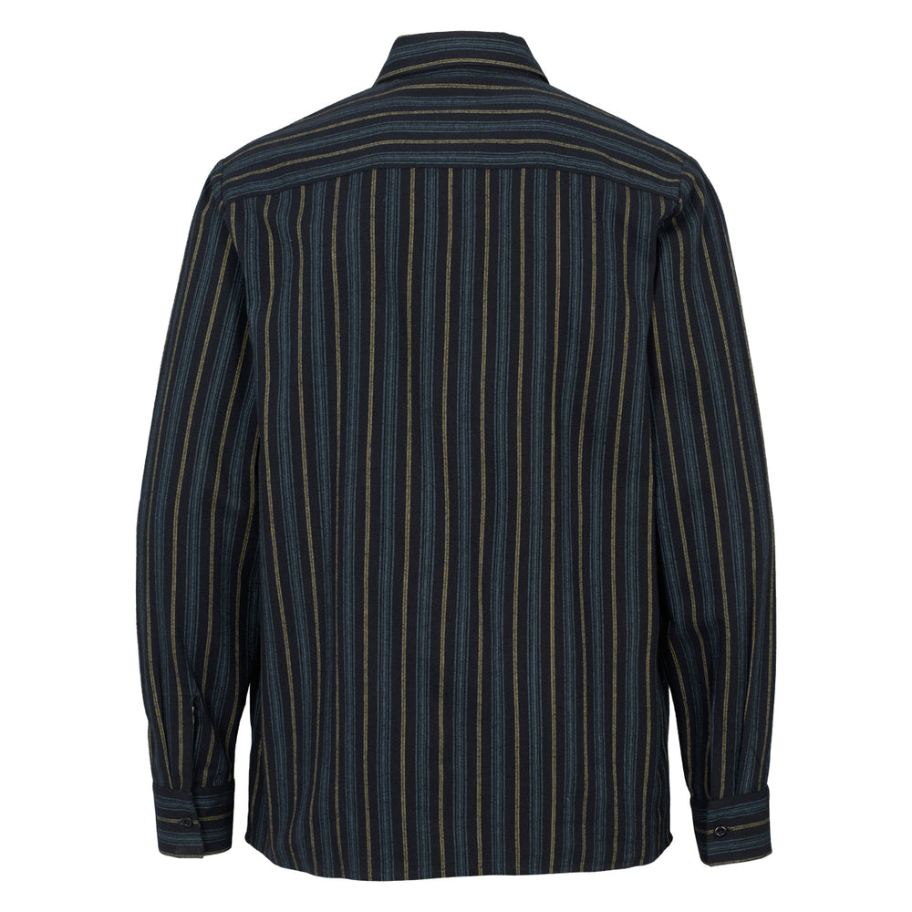 Conservandum Skjorte i stribet væv T-shirt Night blue 019402301
