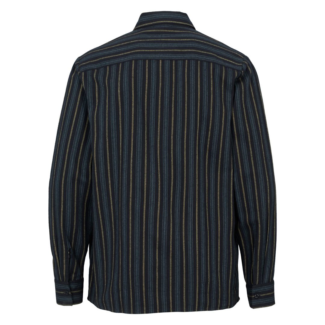 Conservandum Skjorte i stribet væv T-shirt Night blue 019402301
