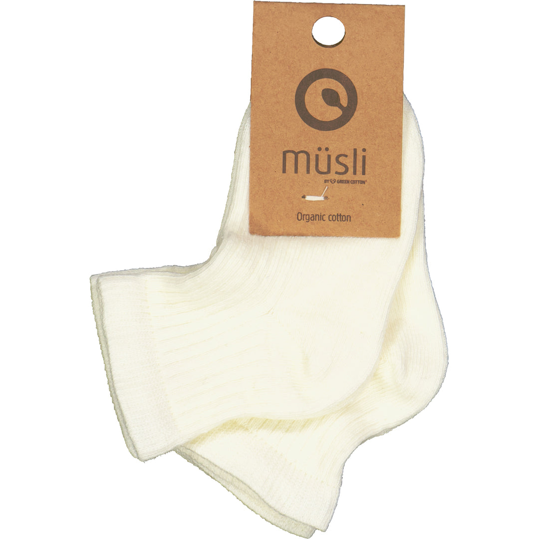 müsli Sokker i rib 2-pak Socks Ecru 011011003