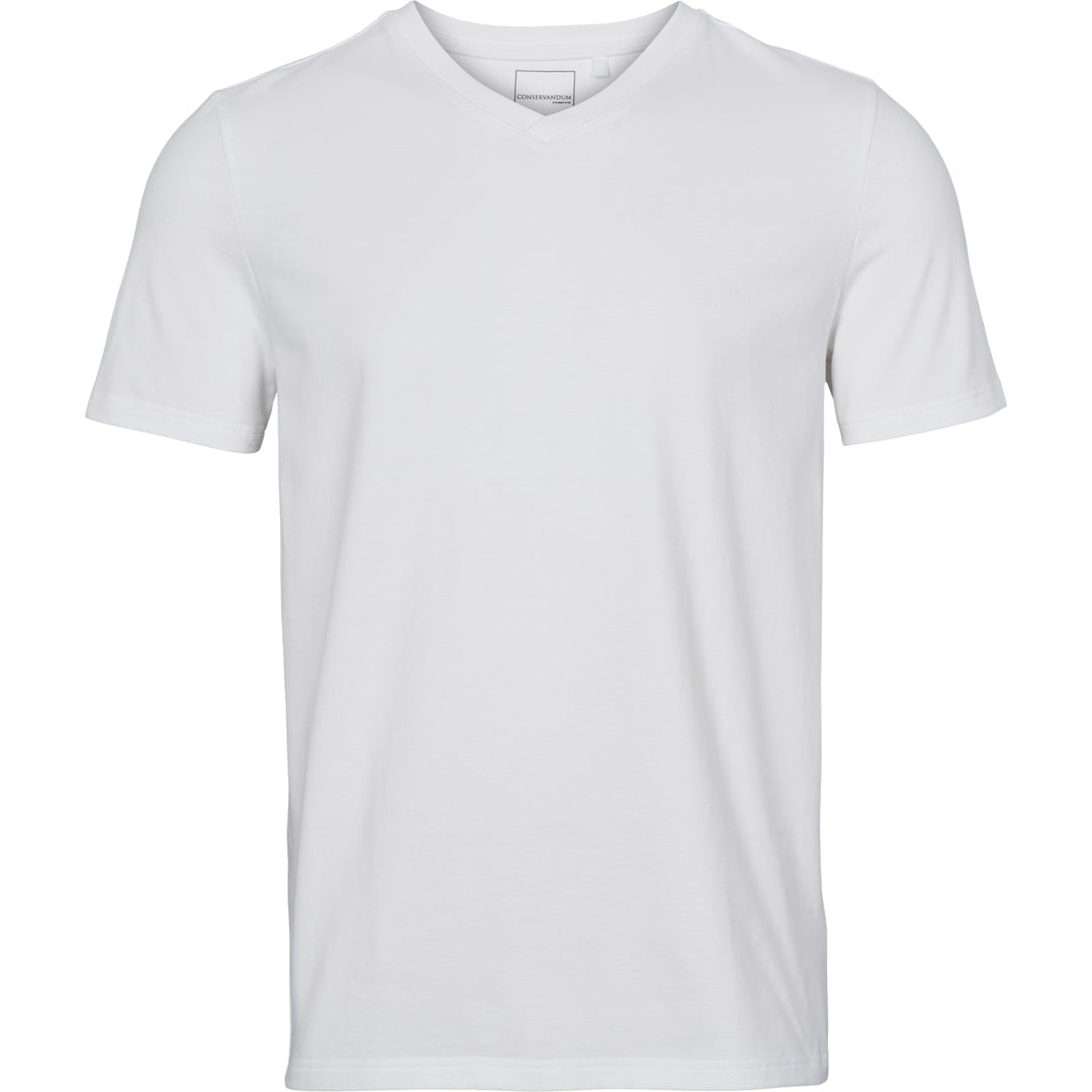 Conservandum T-shirt med V-hals T-shirt White 011060102