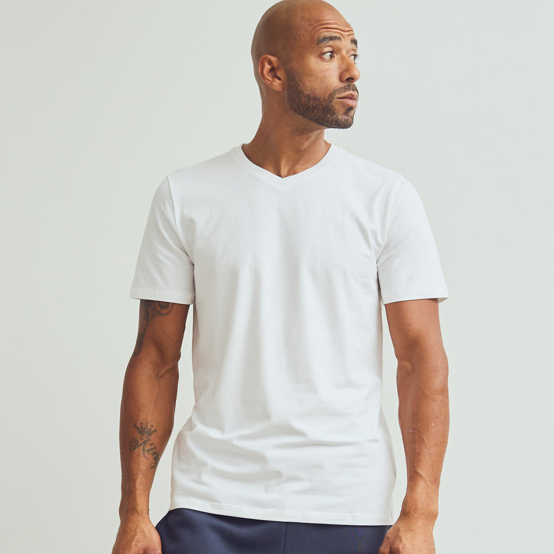 Conservandum T-shirt med V-hals T-shirt White 011060102