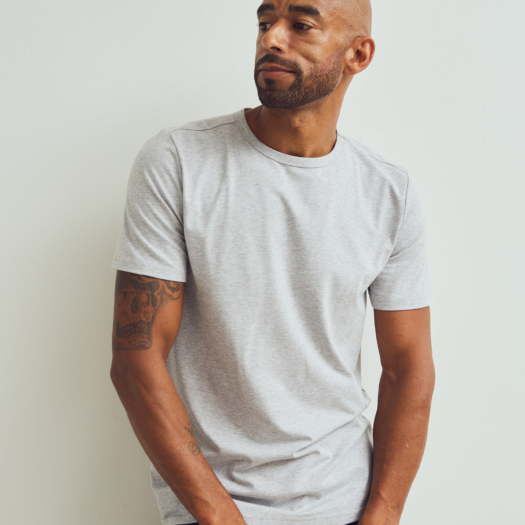 Conservandum T-shirt med rund hals T-shirt Pale greymarl 207670000