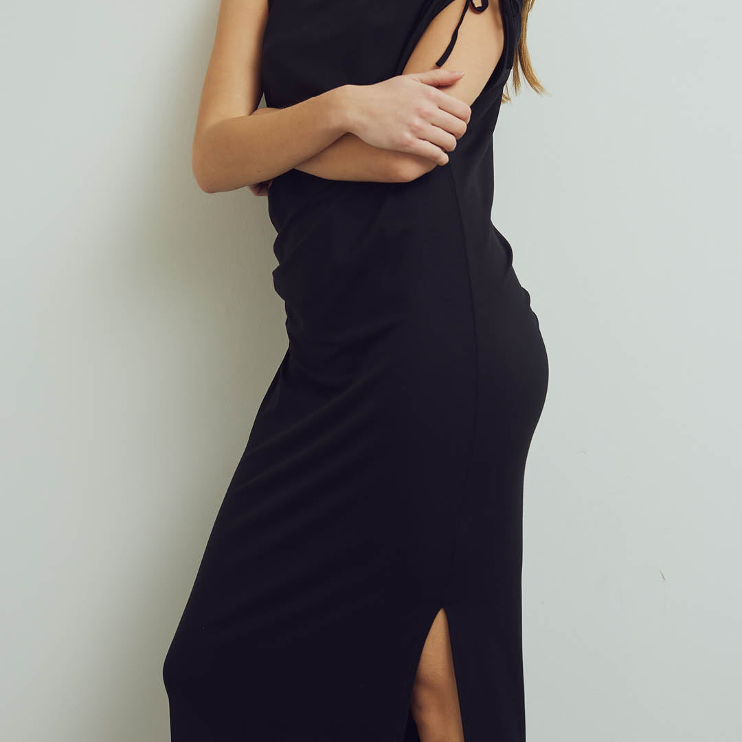 Conservandum TENCEL kjole Kjoler Black 019400706