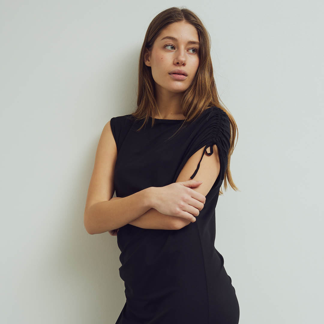 Conservandum TENCEL kjole Kjoler Black 019400706
