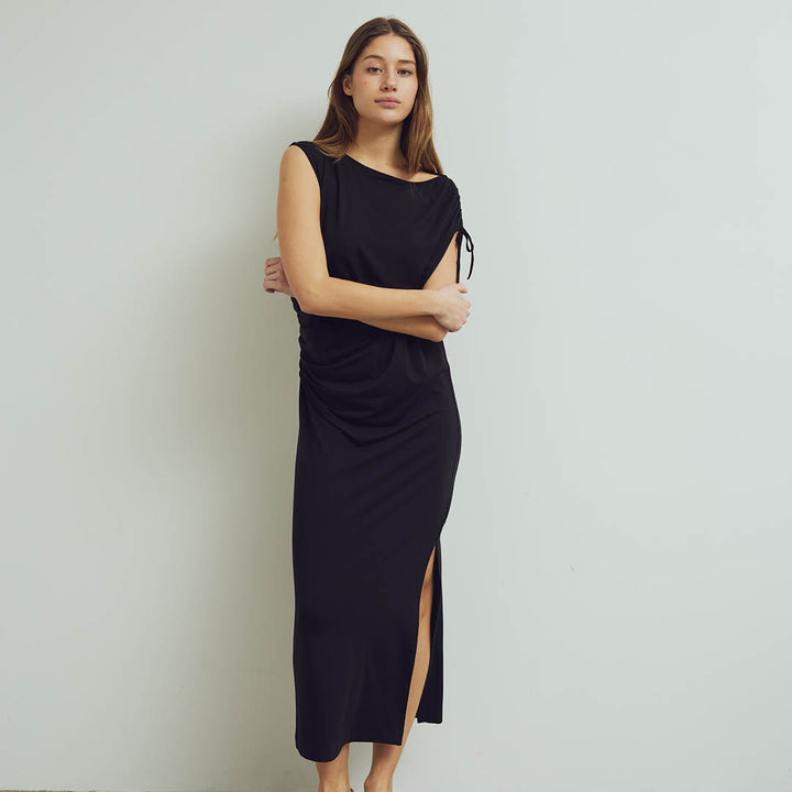 Conservandum TENCEL kjole Kjoler Black 019400706