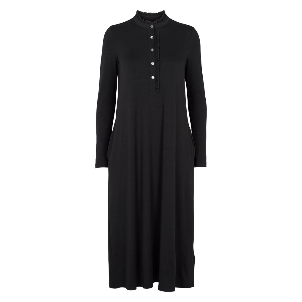 Conservandum TENCEL kjole med krave Kjoler Black 019400706