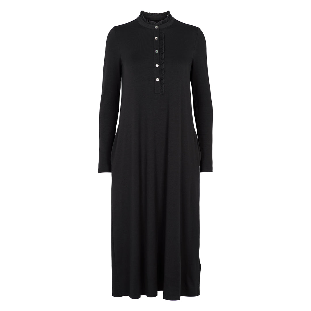 Conservandum TENCEL kjole med krave Kjoler Black 019400706