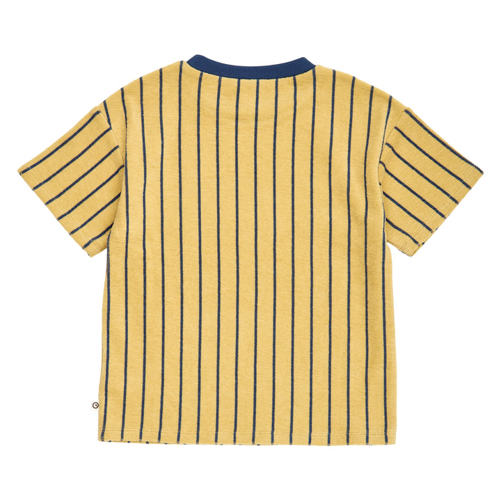 müsli TERRY STRIPE T-shirt i frotté T-shirt Hemp/ Navy 690000309