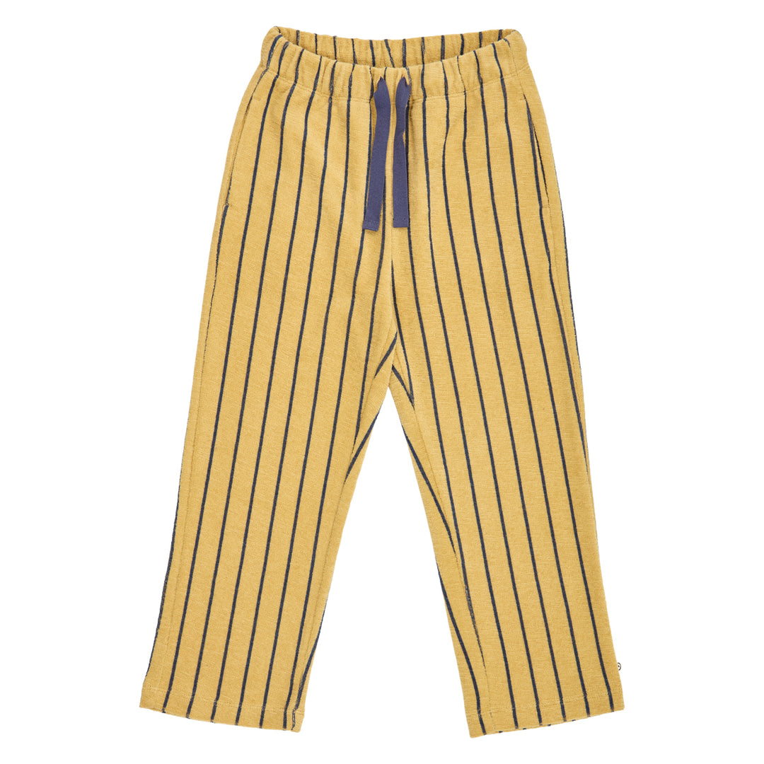 müsli TERRY STRIPE bukser i frotté Bukser Hemp/ Navy 690000309