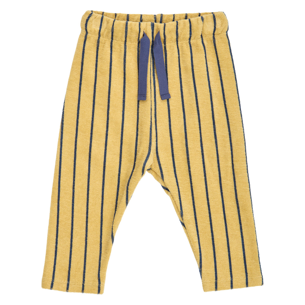 müsli TERRY STRIPE bukser i frotté Bukser Hemp/ Navy 690000309