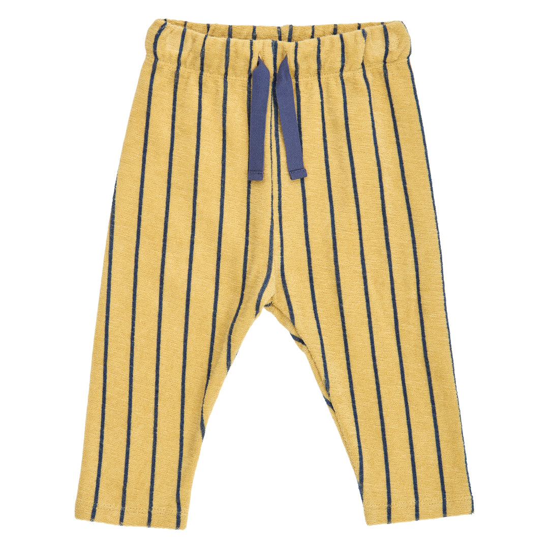 müsli TERRY STRIPE bukser i frotté Bukser Hemp/ Navy 690000309