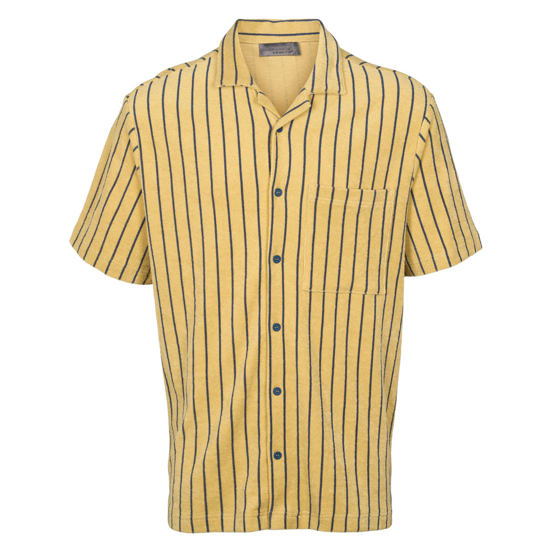 Conservandum TERRY STRIPE frotté skjorte T-shirt Hemp/ Navy 690000309