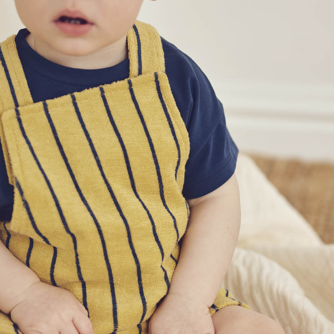 müsli TERRY STRIPE overalls i frotté Bodystockings Hemp/ Navy 690000309