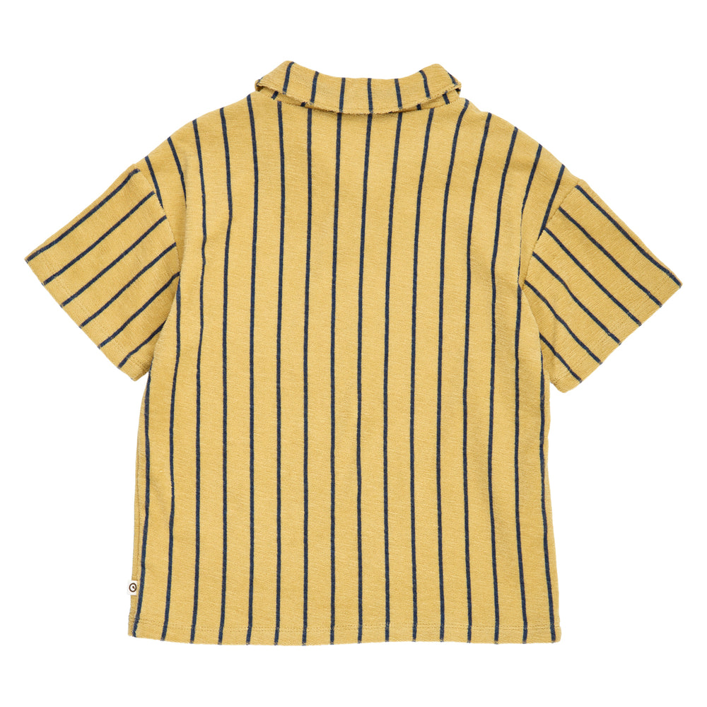 müsli TERRY STRIPE polo i frotté T-shirt Hemp/ Navy 690000309