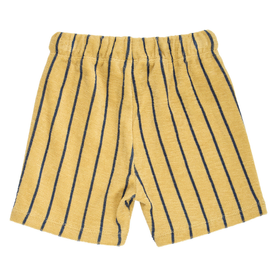 müsli TERRY STRIPE shorts i frotté Bukser Hemp/ Navy 690000309