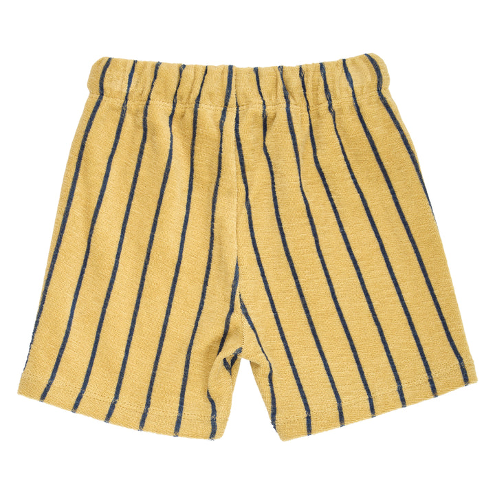 müsli TERRY STRIPE shorts i frotté Bukser Hemp/ Navy 690000309