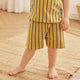 müsli TERRY STRIPE shorts i frotté Bukser Hemp/ Navy 690000309
