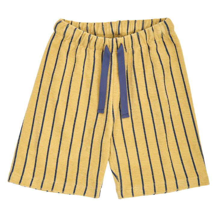 müsli TERRY STRIPE shorts i frotté Bukser Hemp/ Navy 690000309