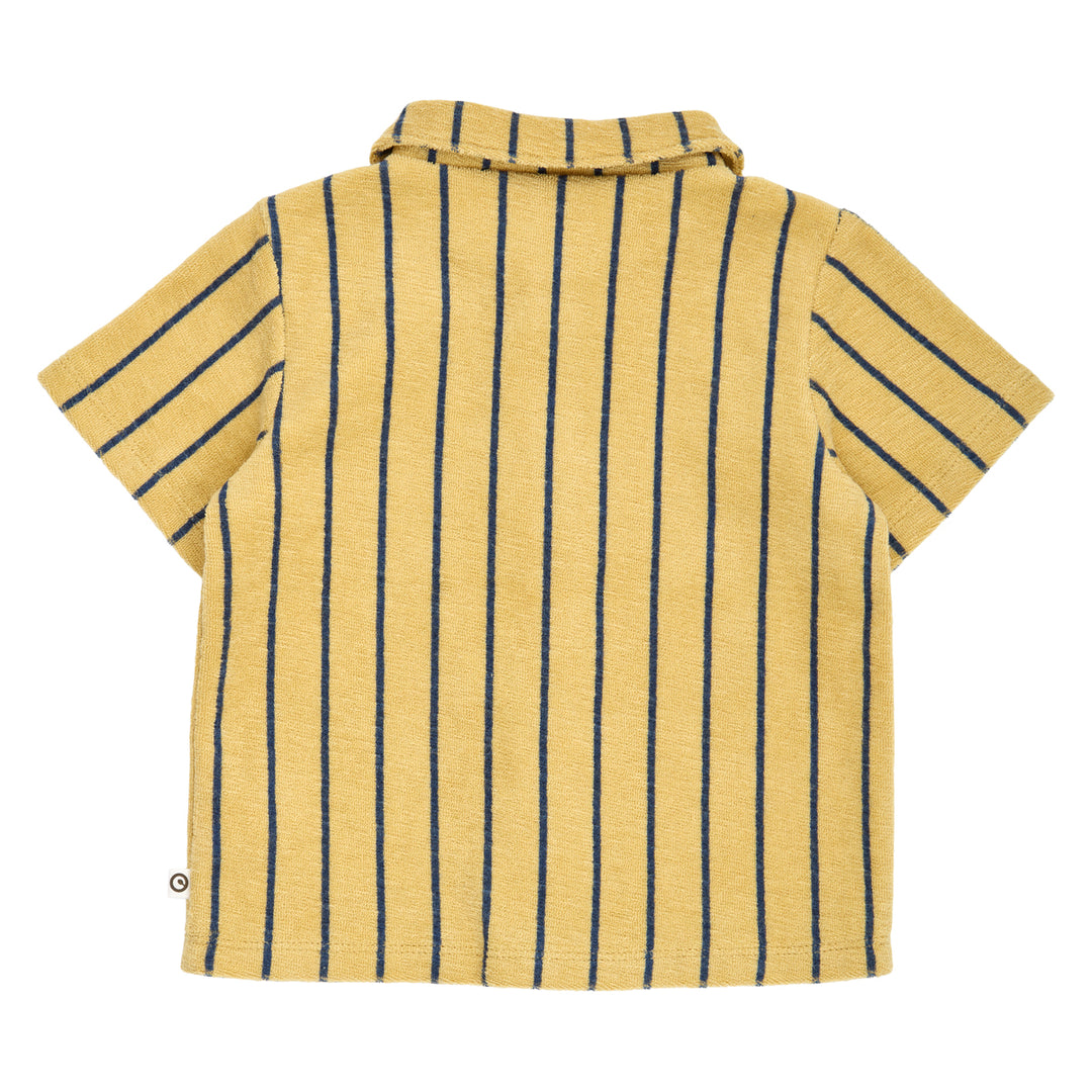 müsli TERRY STRIPE skjorte i frotté T-shirt Hemp/ Navy 690000309