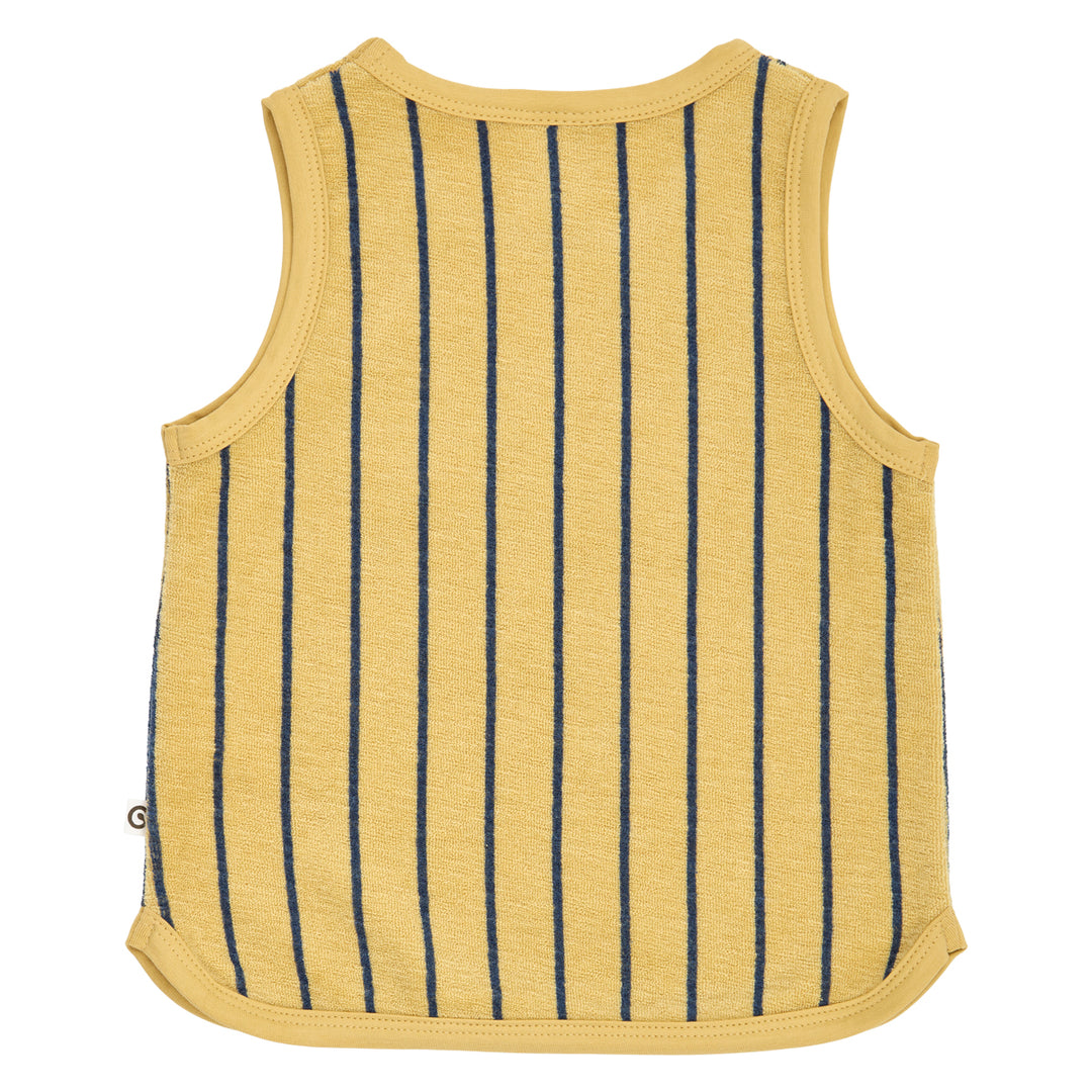 müsli TERRY STRIPE tanktop i frotté Langærmet bluse Hemp/ Navy 690000309