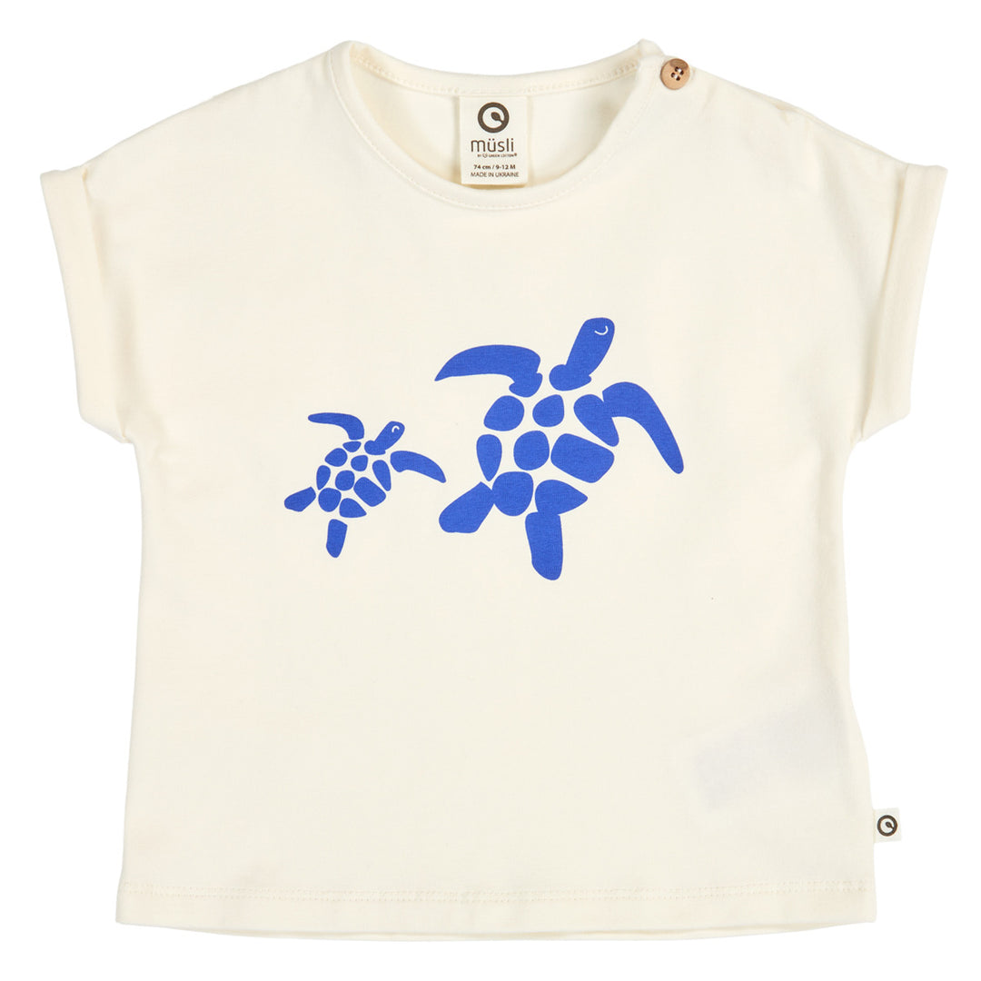 müsli TURTLE printet T-shirt med skildpadder T-shirt Tofu 011480102