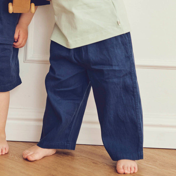 müsli TWILL bukser med lommer Bukser Navy 019403101