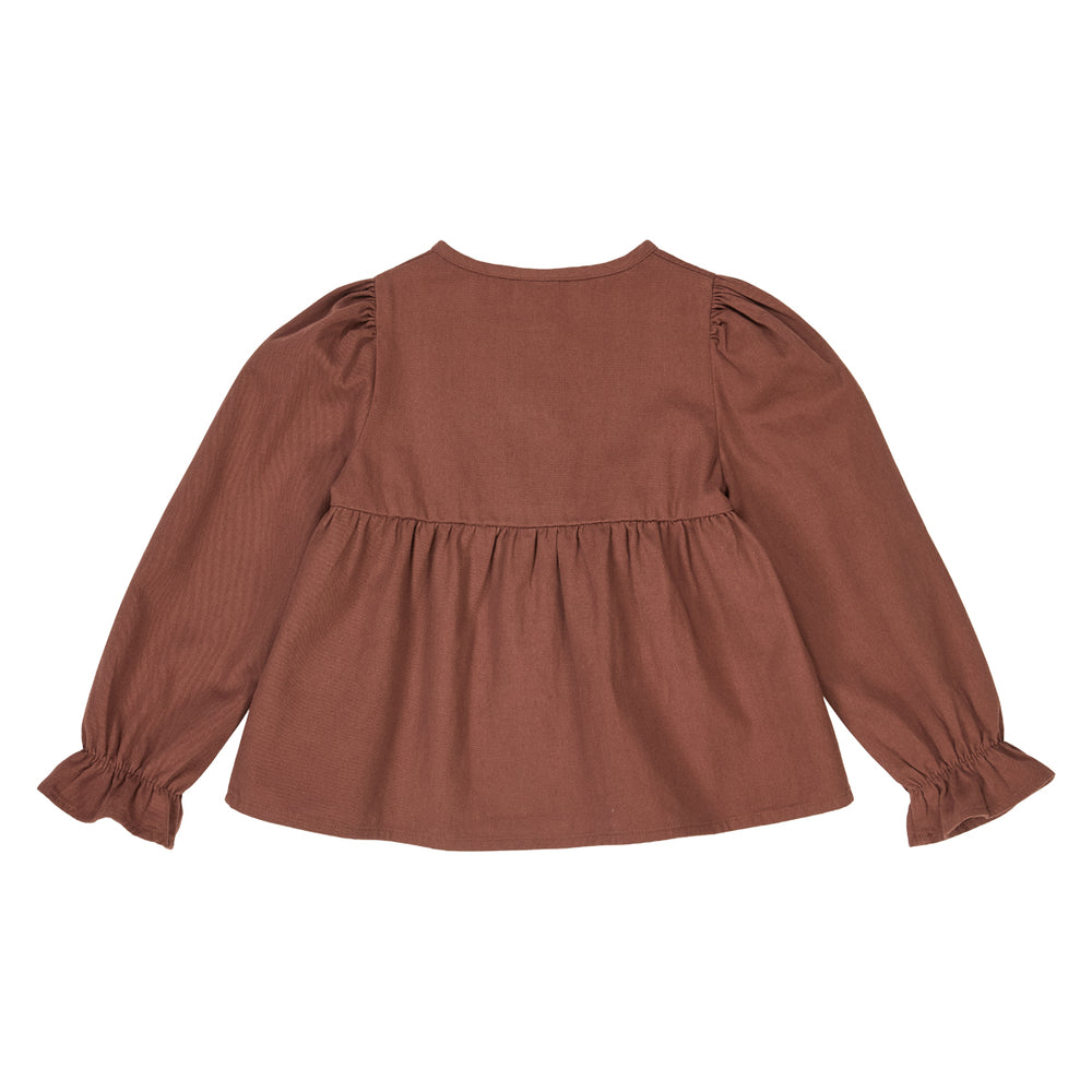 müsli TWILL flæse skjorte Langærmet bluse Root 019122804