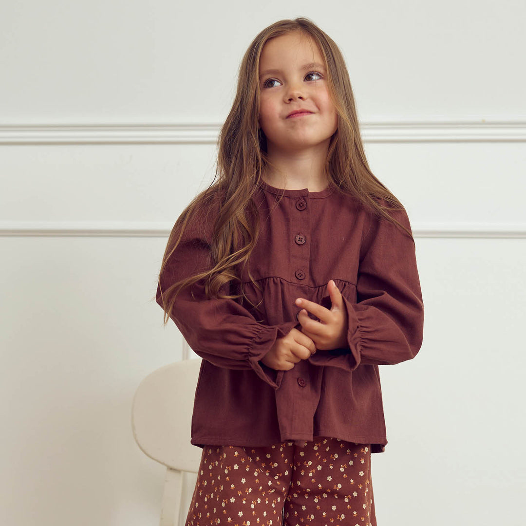 müsli TWILL flæse skjorte Langærmet bluse Root 019122804