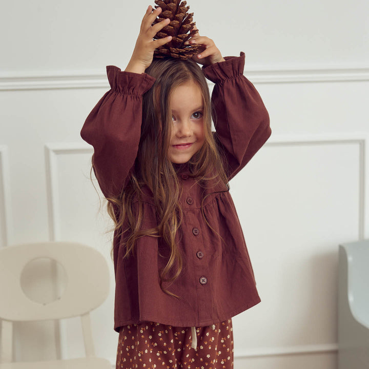 müsli TWILL flæse skjorte Langærmet bluse Root 019122804