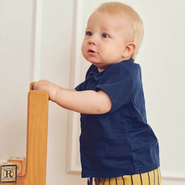 müsli TWILL kortærmet skjorte T-shirt Navy 019403101