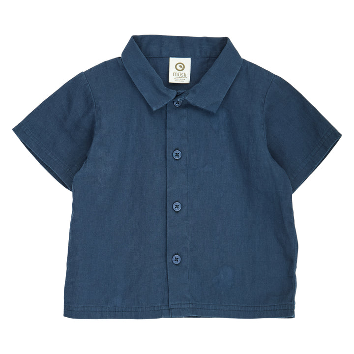 müsli TWILL kortærmet skjorte T-shirt Navy 019403101