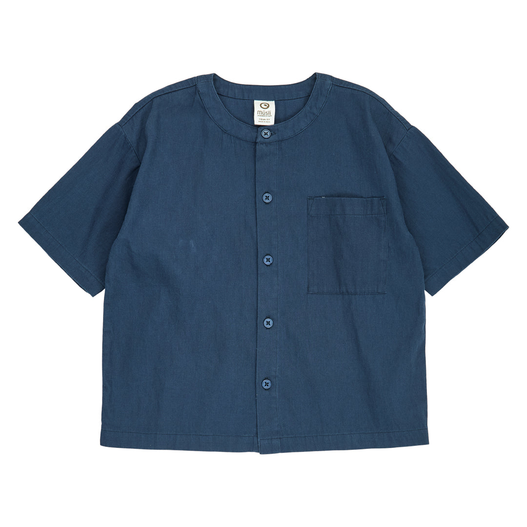 müsli TWILL kortærmet skjorte T-shirt Navy 019403101