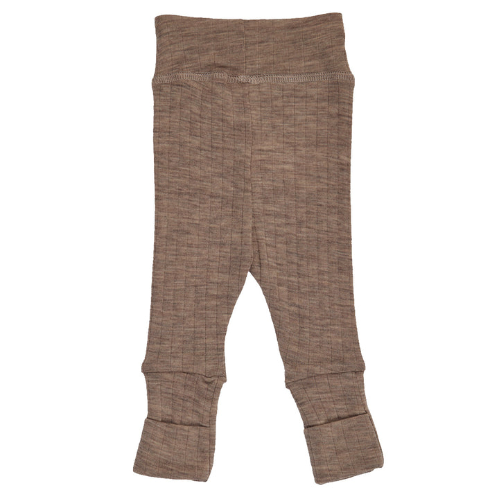 müsli WOOLLY RIB bukser med foldbare fødder Bukser Walnut melange 821000012