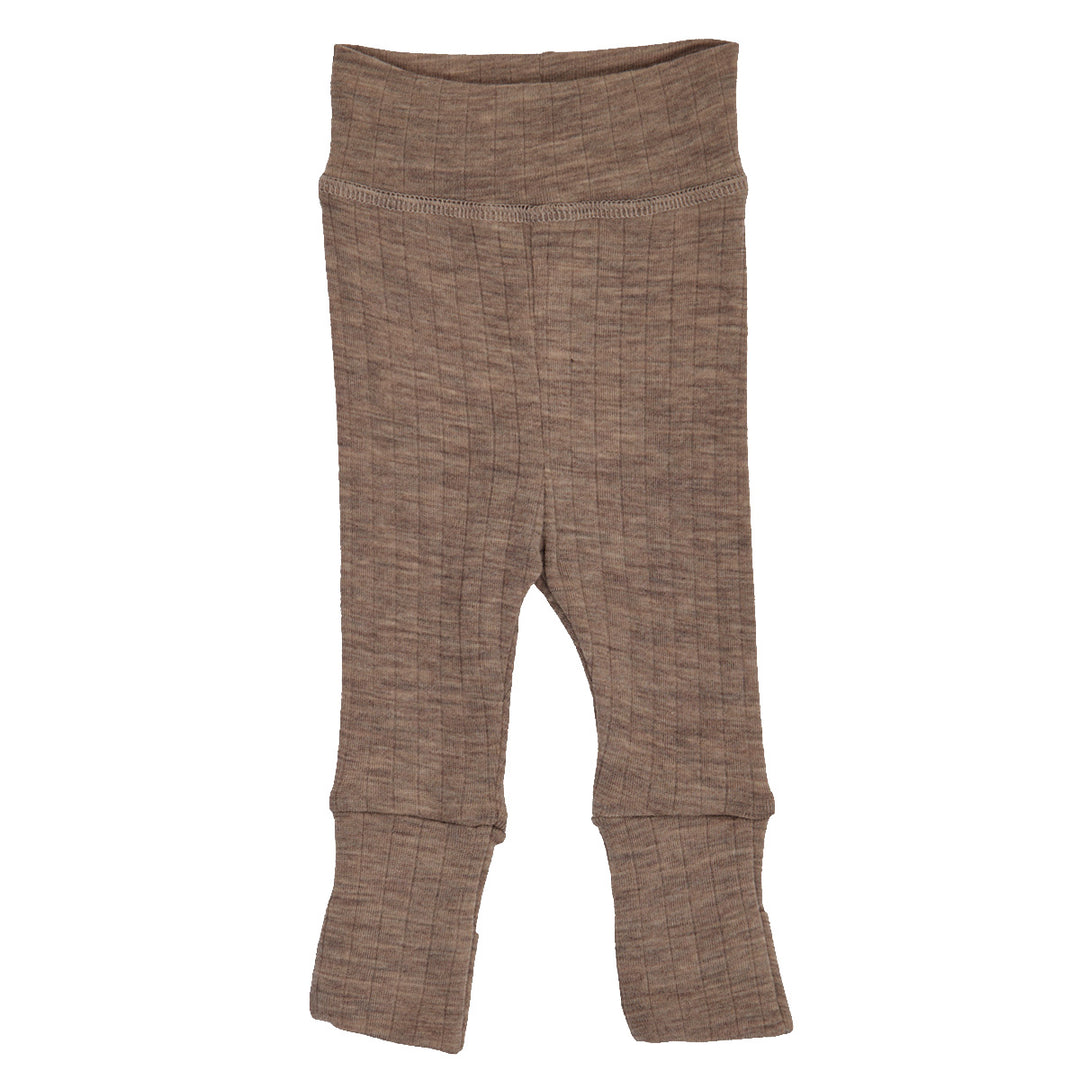 müsli WOOLLY RIB bukser med foldbare fødder Bukser Walnut melange 821000012