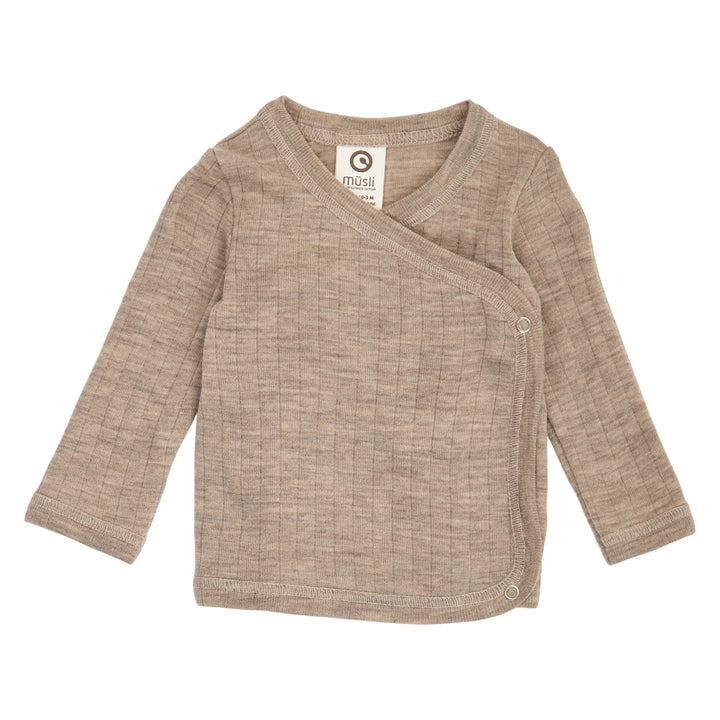 müsli WOOLLY RIB kryds cardigan Langærmet bluse Balsam melange 821000011