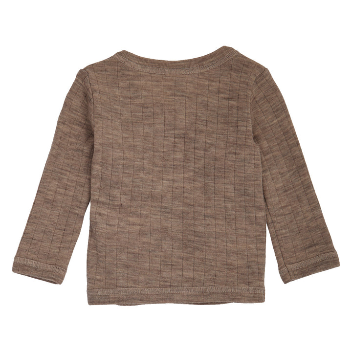 müsli WOOLLY RIB kryds cardigan Langærmet bluse Walnut melange 821000012