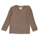 müsli WOOLLY bluse i merinould Langærmet bluse Walnut melange 821000012