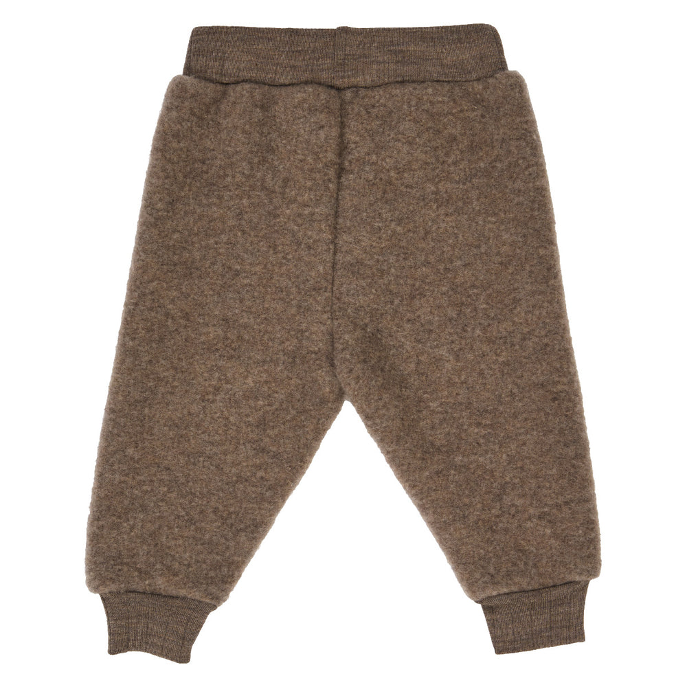 müsli WOOLLY bukser i merinould fleece Bukser Walnut melange 821000012