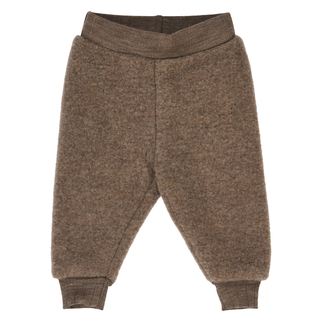 müsli WOOLLY bukser i merinould fleece Bukser Walnut melange 821000012