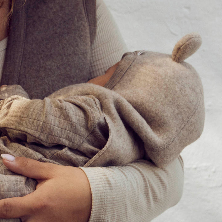 müsli WOOLLY elefanthue i merinould fleece Huer Balsam melange 821000011