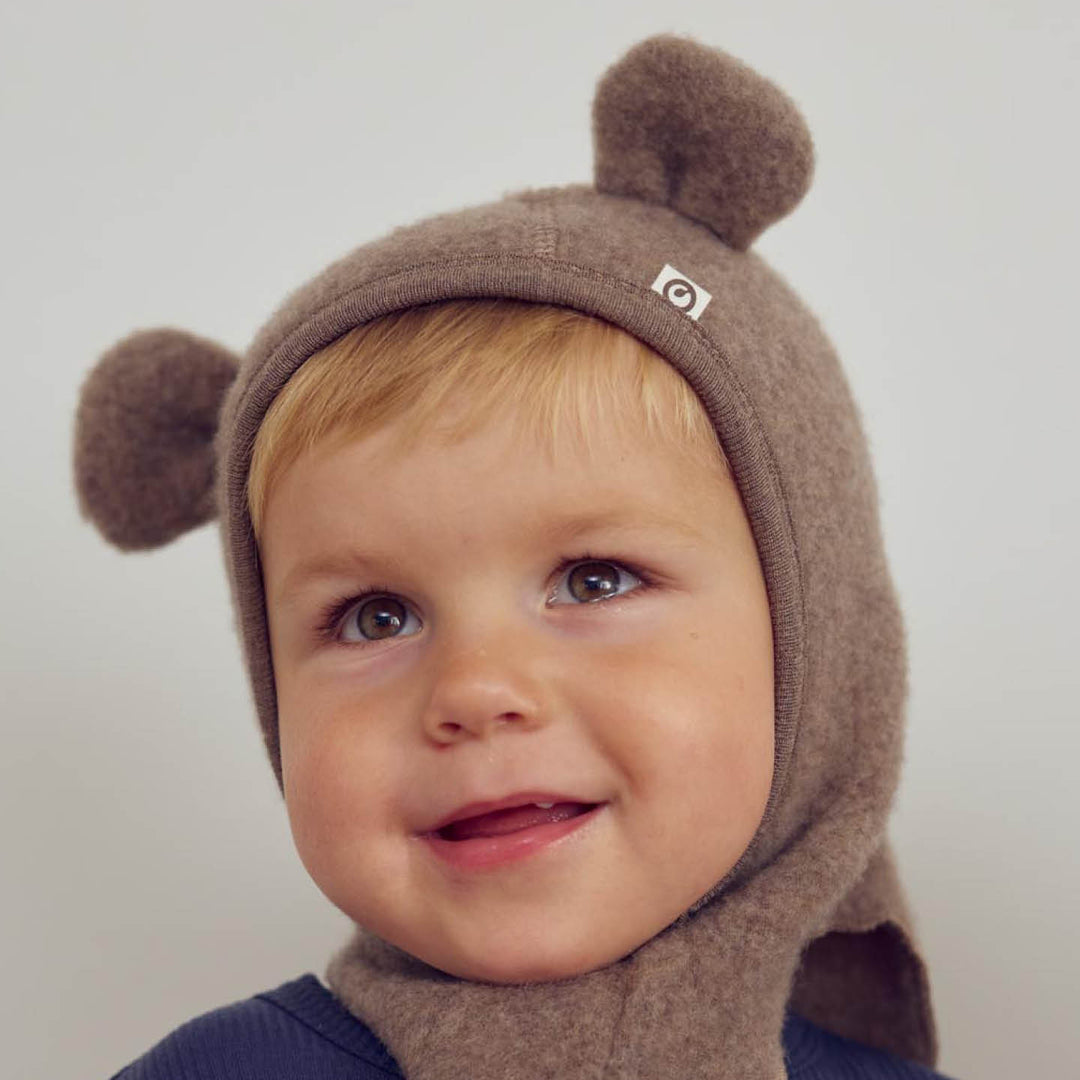 müsli WOOLLY elefanthue i merinould fleece Huer Walnut melange 821000012