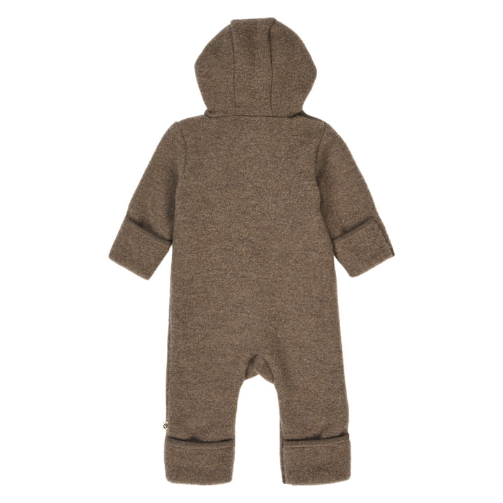 müsli WOOLLY køredragt i merinould fleece Bodystockings Walnut melange 821000012