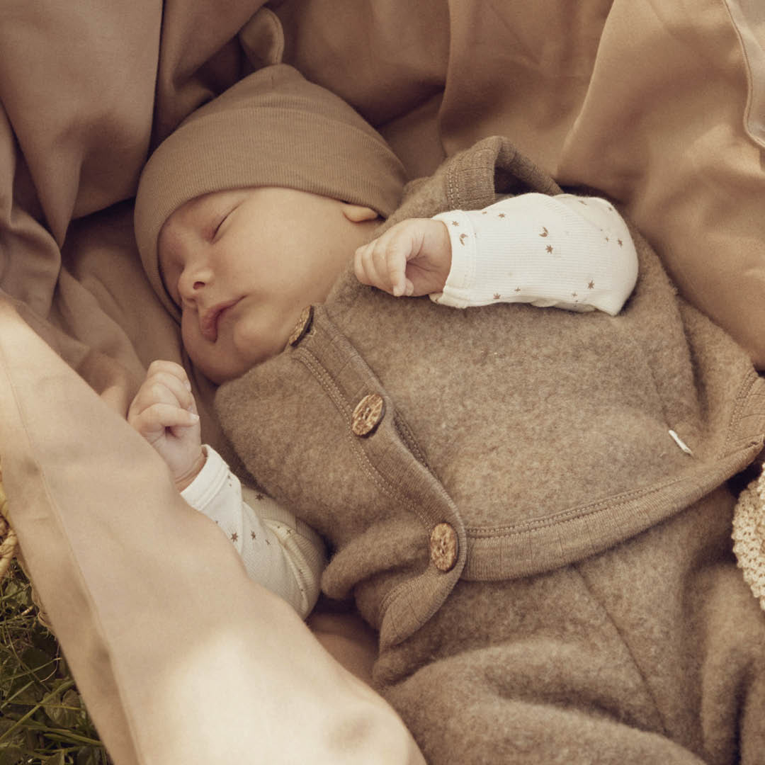 müsli WOOLLY vest i merinould fleece Uld Balsam melange 821000011