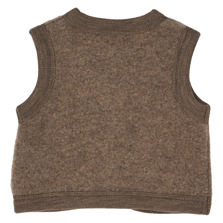müsli WOOLLY vest i merinould fleece Uld Walnut melange 821000012