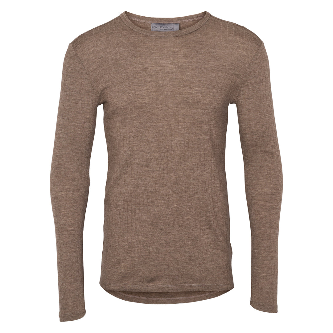 Conservandum WOOL bluse Langærmet bluse Walnut melange 821000012