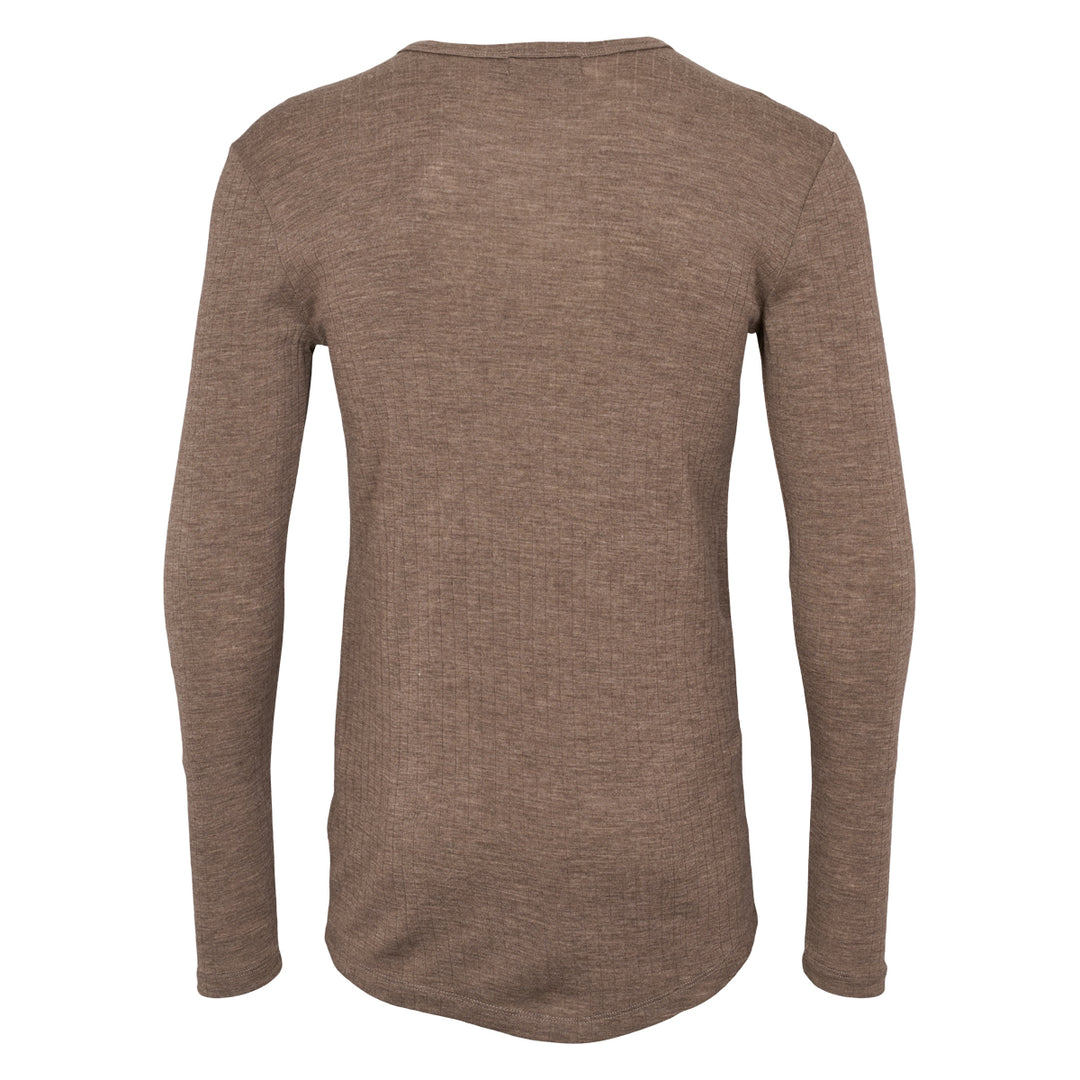 Conservandum WOOL bluse Langærmet bluse Walnut melange 821000012