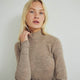 Conservandum WOOL bluse med lynlås i merinould T-shirt Balsam melange 821000011